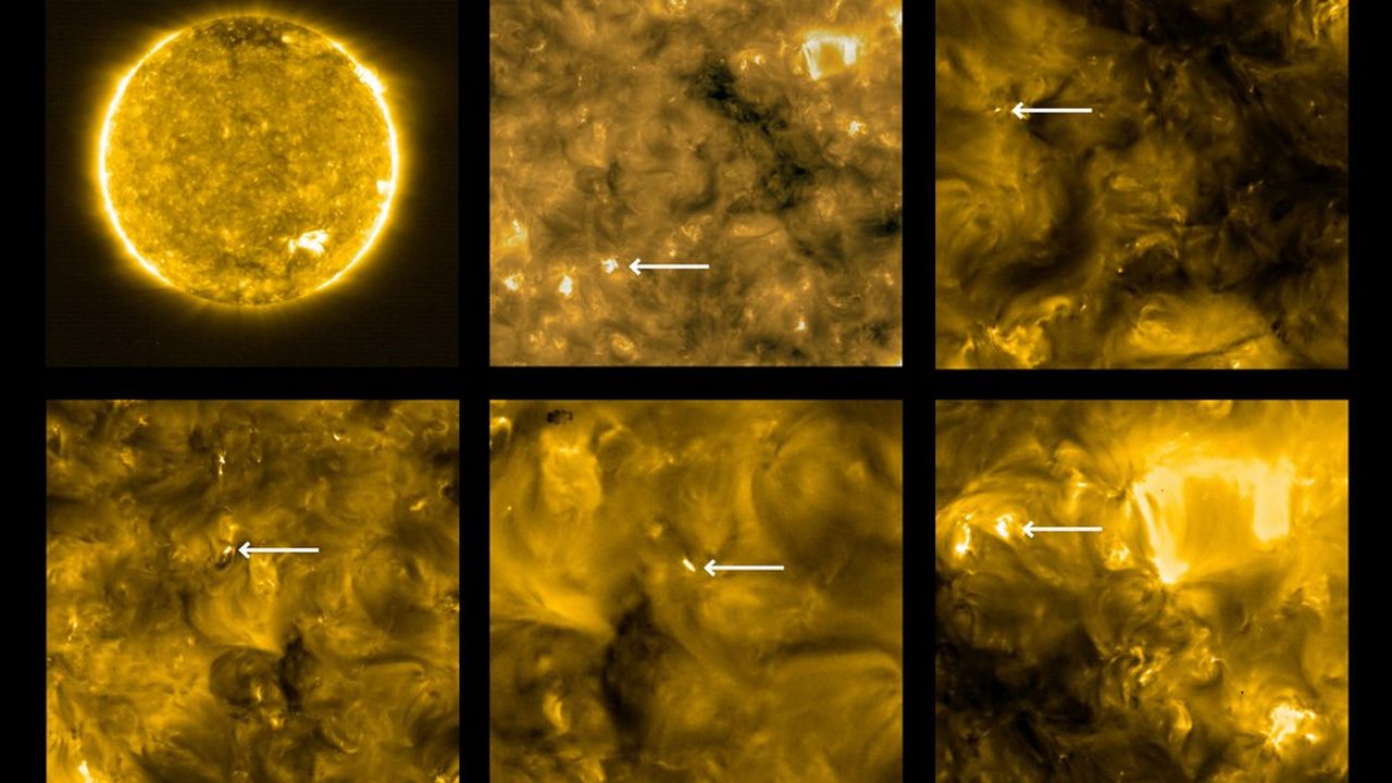 Les premières images de Solar Orbiter, une nouvelle mission d'observation du Soleil de l'ESA et de la NASA, ont révélé d'omniprésentes éruptions solaires miniatures, surnommées « feux de camp » proches de la surface de notre étoile.
