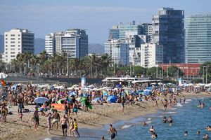 La plage de Bogatell à Barcelone.