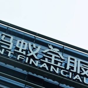 HANGZHOU, CHINA - JUNE 22, 2020 - Ant Financial logo on the headquarters of Ant Technology Group. Hangzhou, Zhejiang Province, China, June 22, 2020. (Photo by Long Wei/Costfoto/Sipa USA)/30103055//2006221556