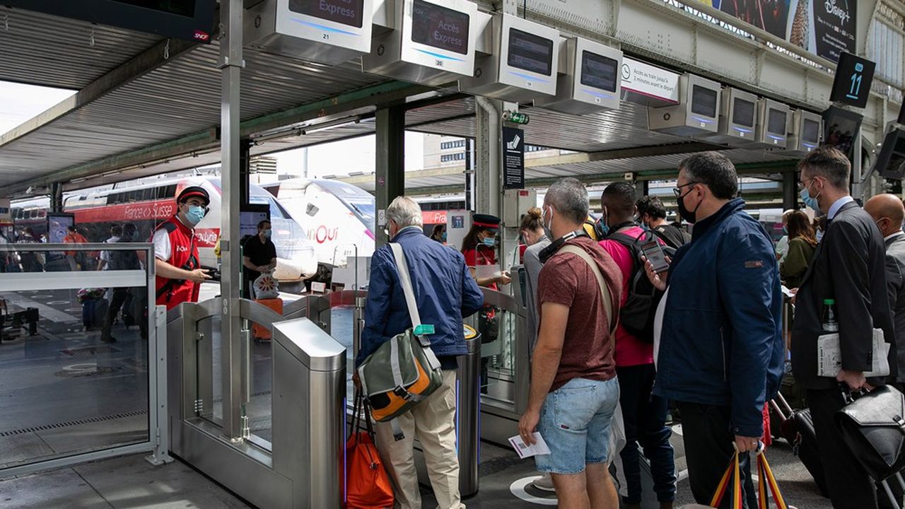 La Gare de Lyon, dans un contexte de grands départs pour les vacances, le 17 juillet 2020.