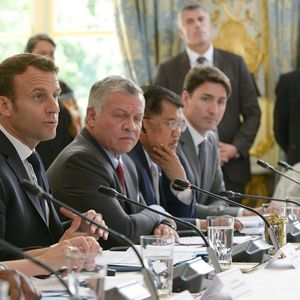 Emmanuel Macron en 2019 lors du deuxième sommet Tech For Good, à Paris.
