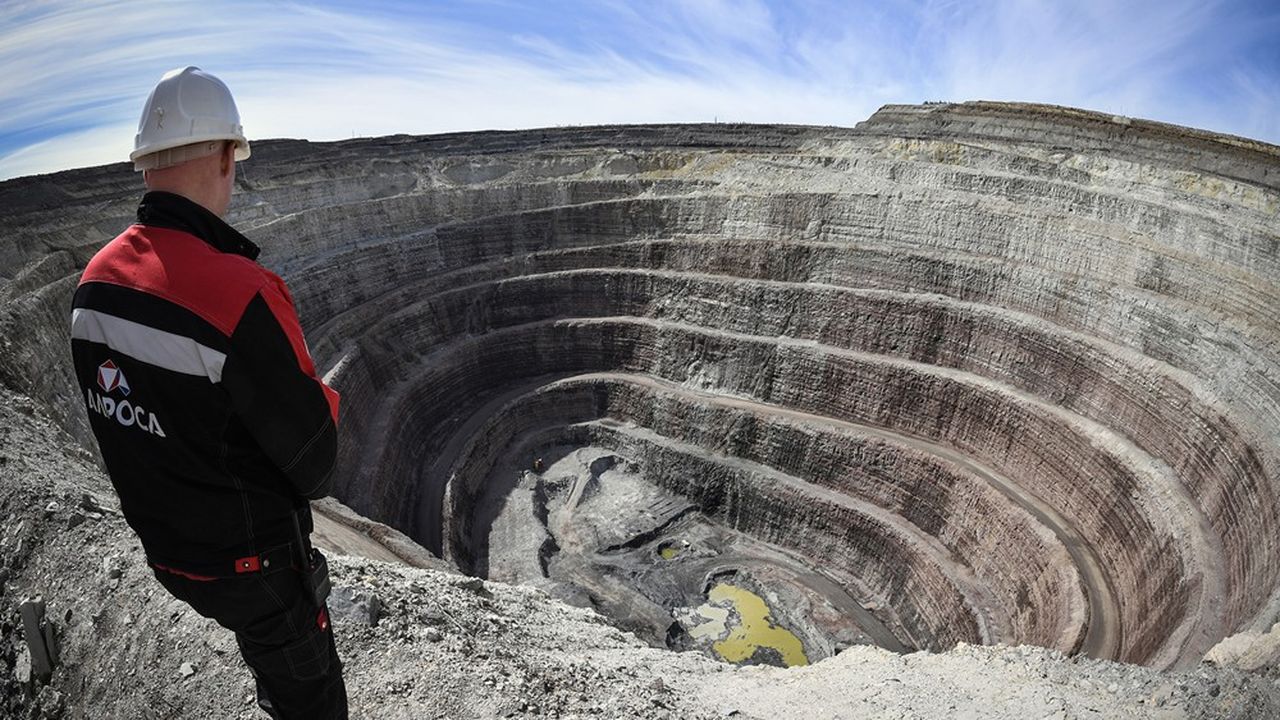 La mine de Nyurbinsky située à 340 km de la ville de Mirny.