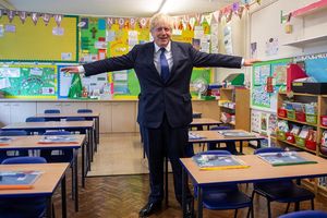 Le Premier ministre britannique, Boris Johnson, lors d'une visite d'école à Upminster, à Londres, le 10 août 2020.