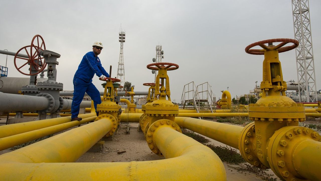 Un champ d'extraction de gaz naturel dans le nord de l'Irak.
