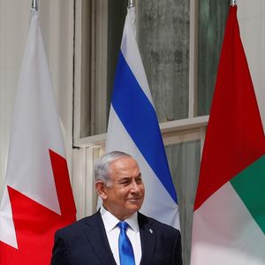 Benjamin Netanyahu à Wahsington, lors de la signature de l'accord avec les Emirats arabes unis, 15 Septembre 2020. REUTERS/Tom Brenner