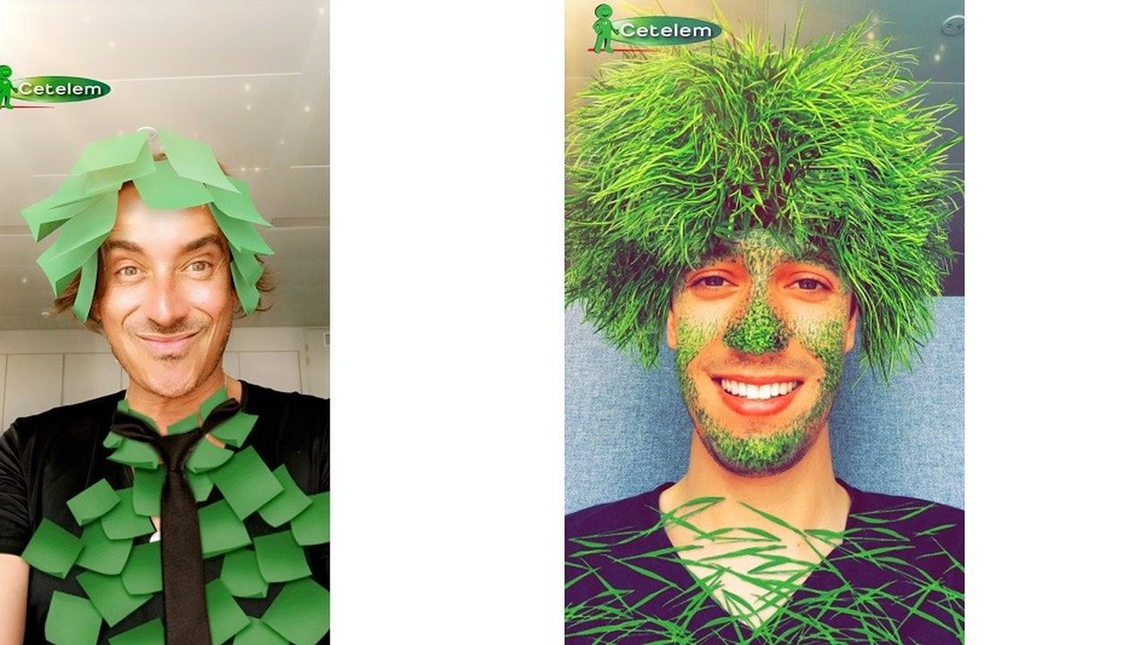 Sur Snapchat, Cetelem propose aux Millenials de se déguiser aux couleurs de sa mascotte.