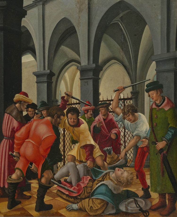 « Saint Florian roué de coups », vers 1520.
