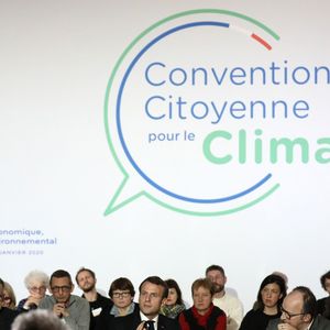 Emmanuel Macron a rencontré une première fois les citoyens de la Convention pour le climat le 10 janvier 2020, avant de recevoir leurs travaux fin juin.