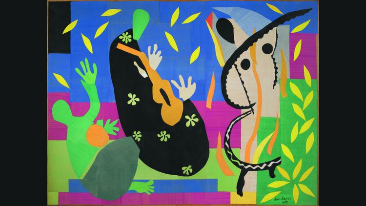 Henri Matisse « La Tristesse du roi », 1952 Papiers gouachés, découpés, collés et marouflés sur toile. 