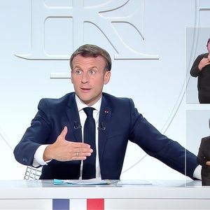 Emmanuel Macron à la télévision, la semaine dernière.