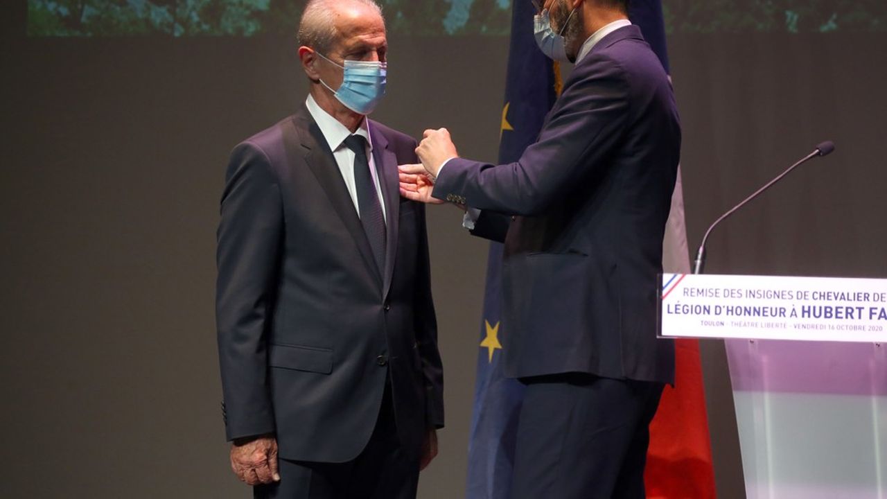 Hubert Falco, le maire de Toulon, a été décoré la semaine dernière de la Légion d'Honneur par Edouard Philippe.