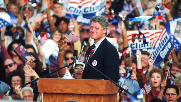 Bill Clinton, élu le 3 novembre 1992, réélu le 5 novembre 1996