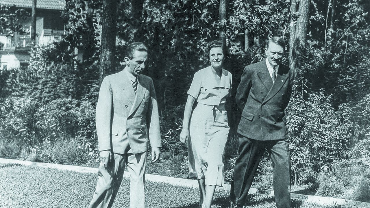 Leni Riefenstahl avec Goebbels et Hitler en 1937