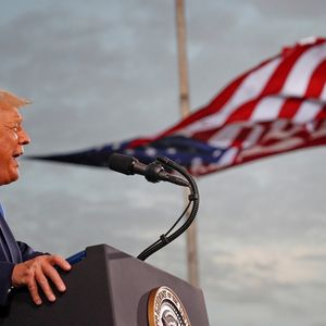 U.S. President Donald Trump speaks during a campaign rally at Cecil Airport in Jacksonville, Florida, U.S., September 24, 2020. REUTERS/Tom Brenner/File Photo TPX IMAGES OF THE DAY SEARCH 'GLOBAL POY' FOR THIS STORY. SEARCH 'REUTERS POY' FOR ALL BEST OF 2020 PACKAGES.