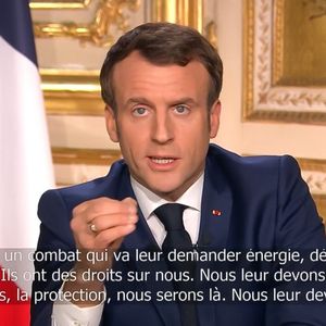 Emmanuel Macron, le président de la République, lors de son allocution du 16 mars 2020.