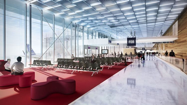 La nouvelle salle d'embarquement pour les passagers internationaux sera achevée à la mi-décembre.