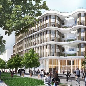 So Pop, immeuble de bureaux de Covivio, entre Paris et Saint-Ouen (livraison prévue au second semestre 2020) : 32.000 m2 d'espaces flexibles (plateaux de 3.400 à 4.600 m2) et 4.000 m2 de jardins, terrasses et loggias qui marient lieux de travail et de vie. Il sera certifié HQE Excellent, BREEAM Excellent et sera labellisé OsmoZ et R2S pour sa bonne connectivité.