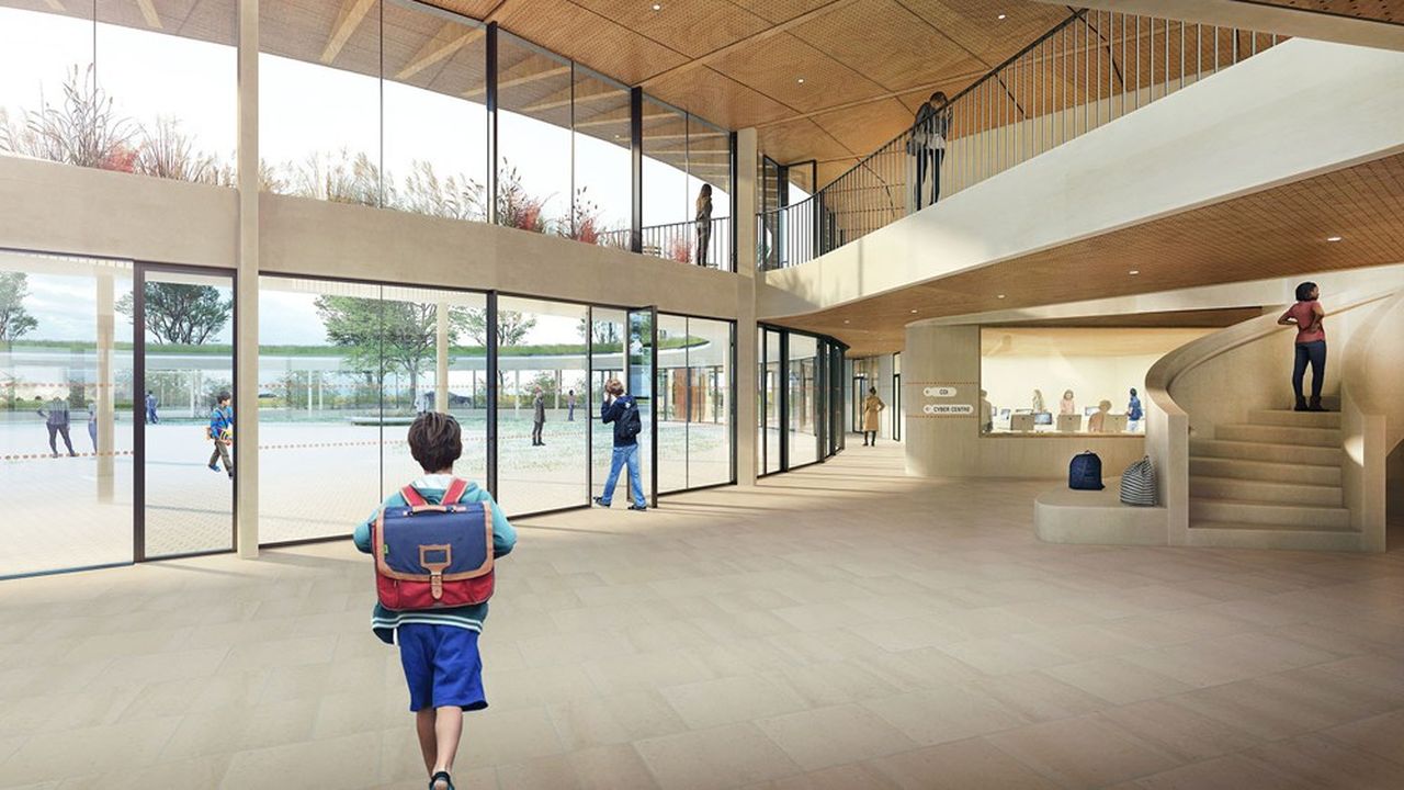 La première pierre du futur collège du Plessis-Bouchard, dans le Val-d'Oise, sera posée au printemps 2021.