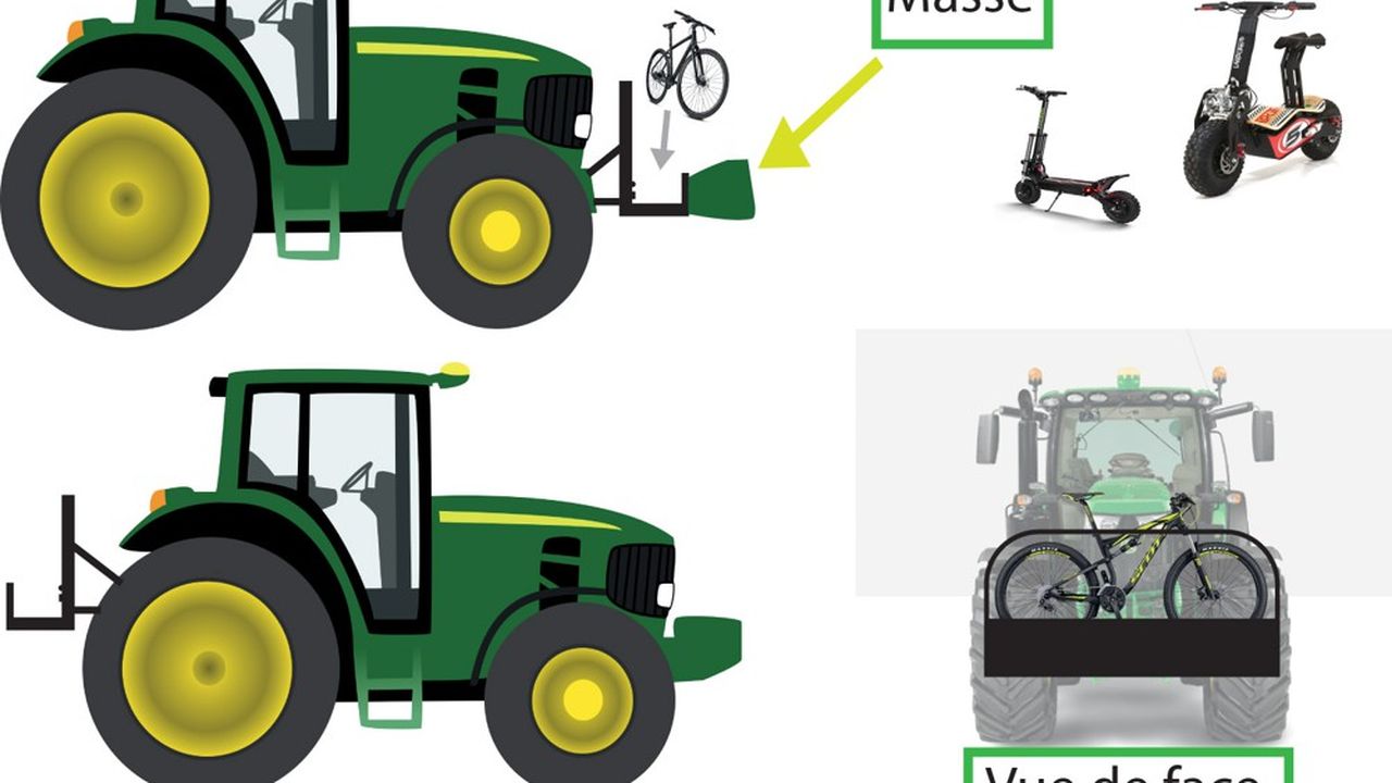 Le projet Tract'moi ambitionne d'apporter un gain d'autonomie aux agriculteurs en associant au tracteur un véhicule vert.