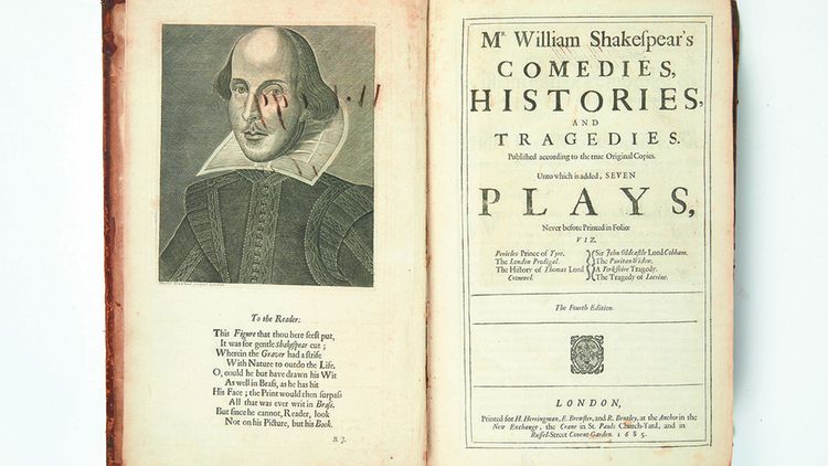 Cette édition originale de 1685 des oeuvres complètes de Shakespeare est estimée entre 40.000 et 60.000 euros.