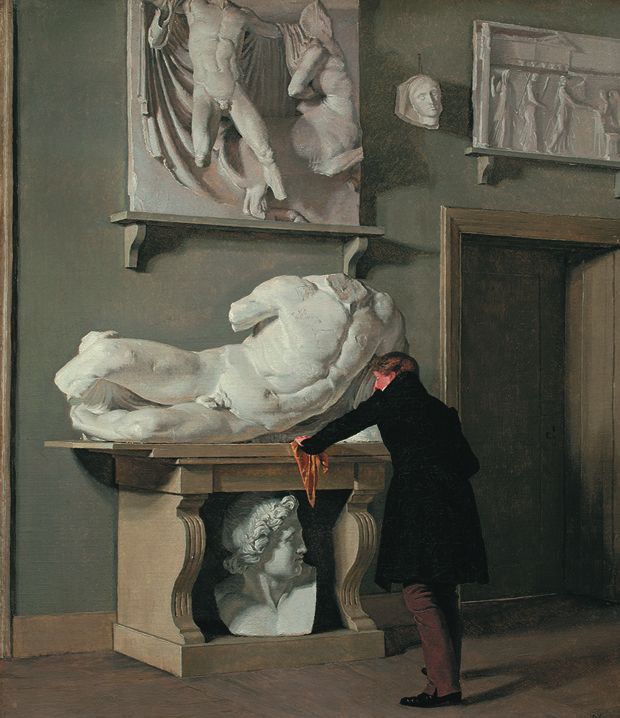 Christen Købke, «La Collection de plâtres de Charlottenborg» (1830, huile sur toile). A découvrir dans «L'âge d'or de la peinture danoise», sur le site des Mus ées de la Ville de Paris.