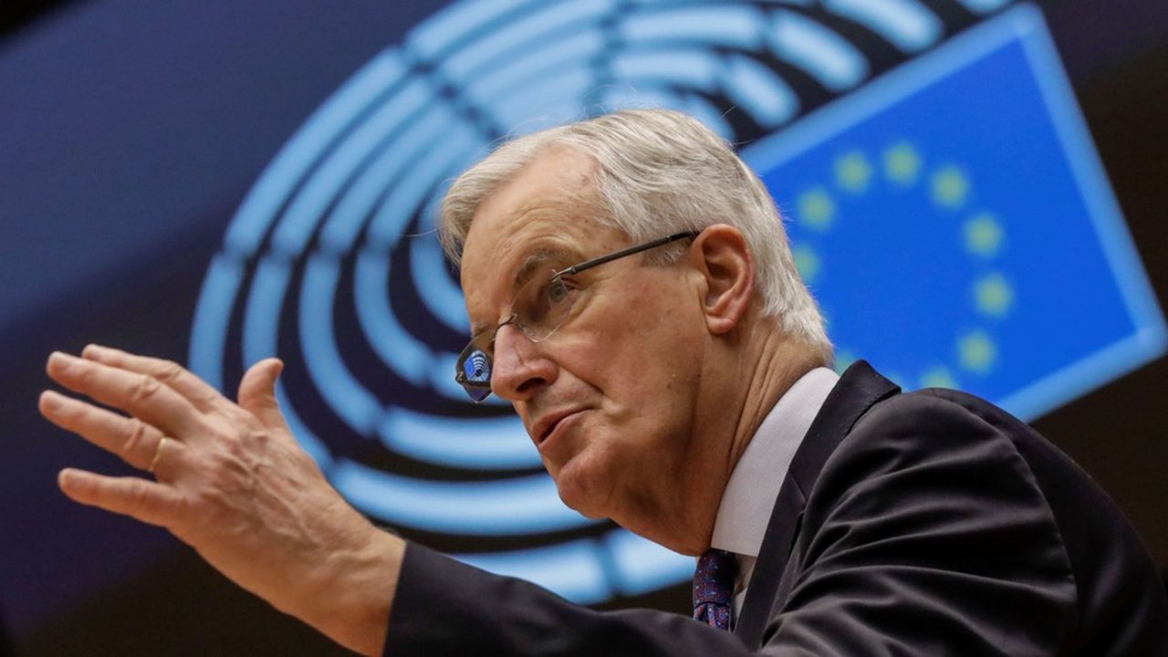 Le négociateur en chef de l'UE, Michel Barnier, ce vendredi devant les eurodéputés.