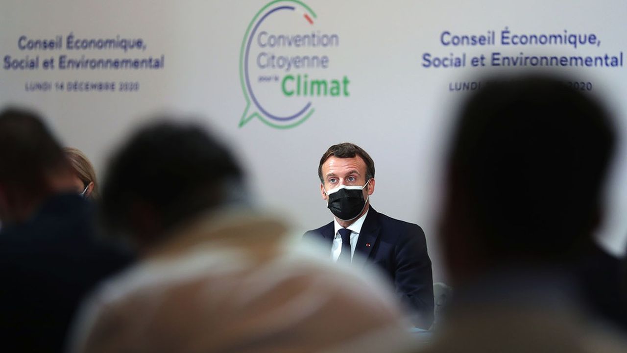 Emmanuel Macron a rencontré les citoyens de la Convention pour le climat une troisième fois à la mi-décembre 2020, à Paris.