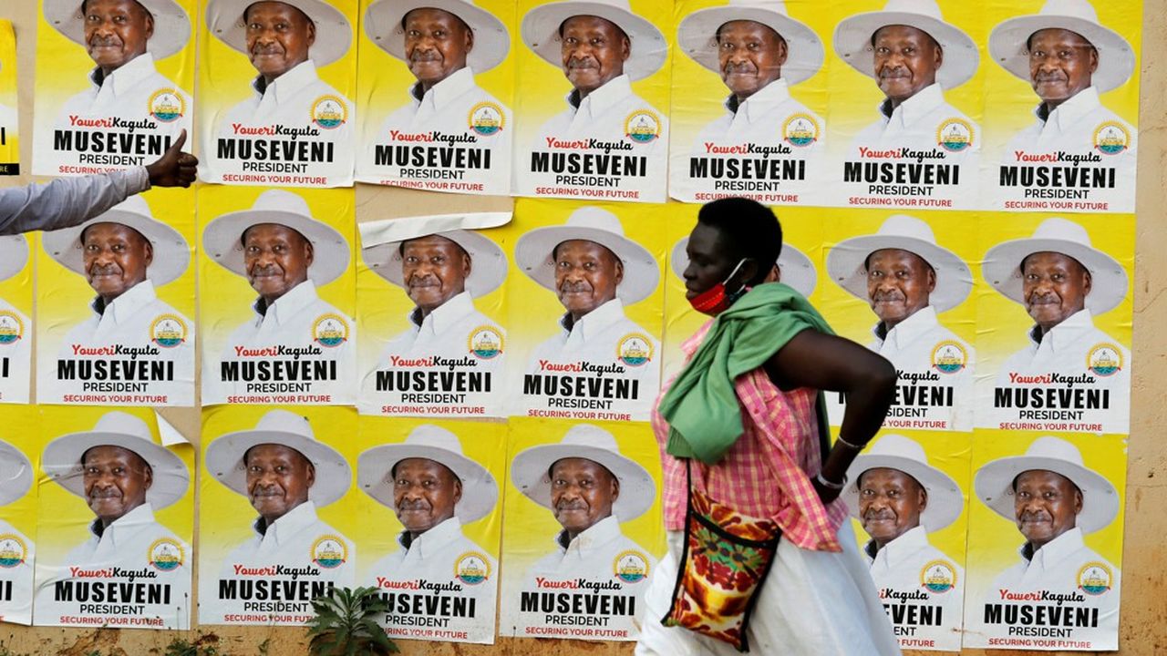 Le président ougandais, Yoweri Museveni a saturé les panneaux d'affichage de Kampala.