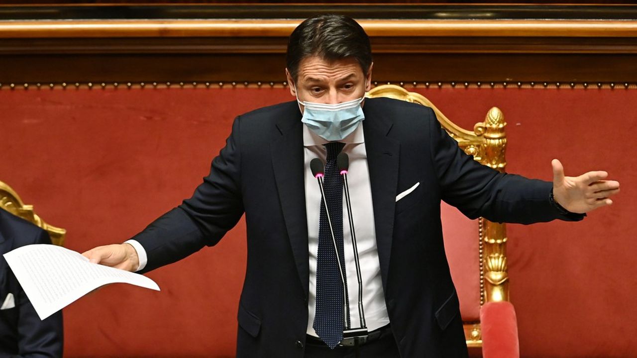 Le président du Conseil italien s'est exprimé mardi dans la matinée devant les sénateurs au palais Madame à Rome.