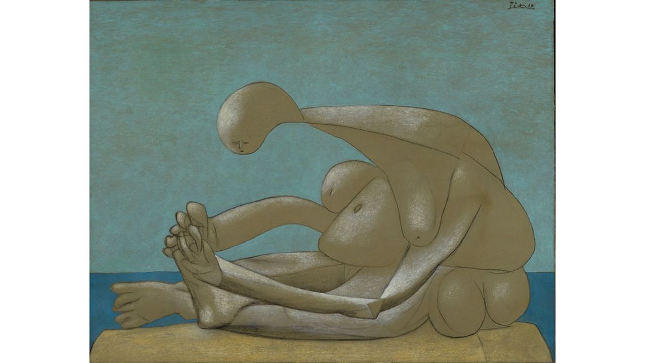 « Femme assise sur la plage », de Pablo Picasso, 10 février 1937.
