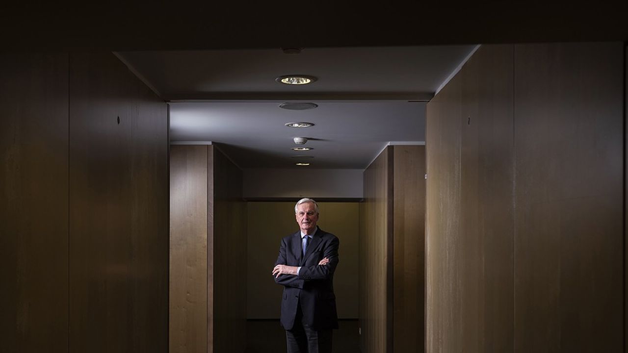 Michel Barnier, dans les locaux de la Commission européenne, le 20 janvier.