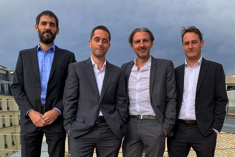 De gauche à droite : Matthieu Finiasz, Thomas Baignères, Cédric Sylvestre et Jacques-André Bondy, les quatre cofondateurs de la société Olvid. 