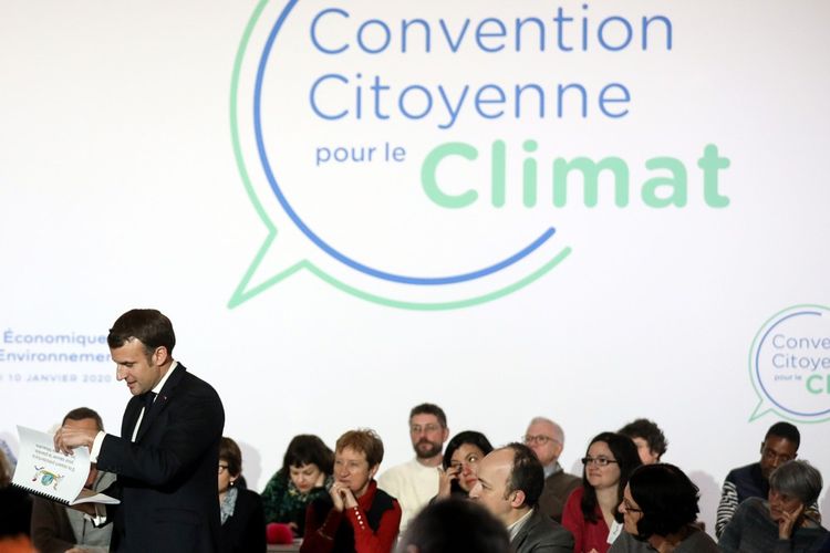 Emmanuel Macron a participé à la Convention citoyenne pour le climat, le 10 janvier 2020.