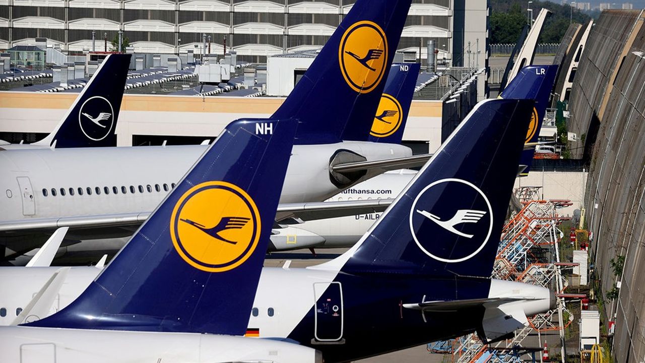Les trois-quarts de la flotte du groupe Lufthansa sont restés au sol en 2020.