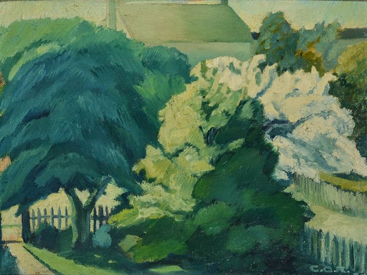 «Jour de printemps à Hellerup», peinture danoise des années 1930, auteur inconnu, exposée à la galerie Anders Hus.
