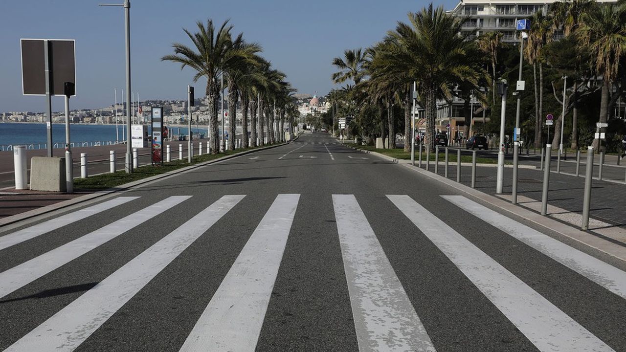 La Promenade des Anglais à Nice, lors du week-end des 27 ET 28 février.