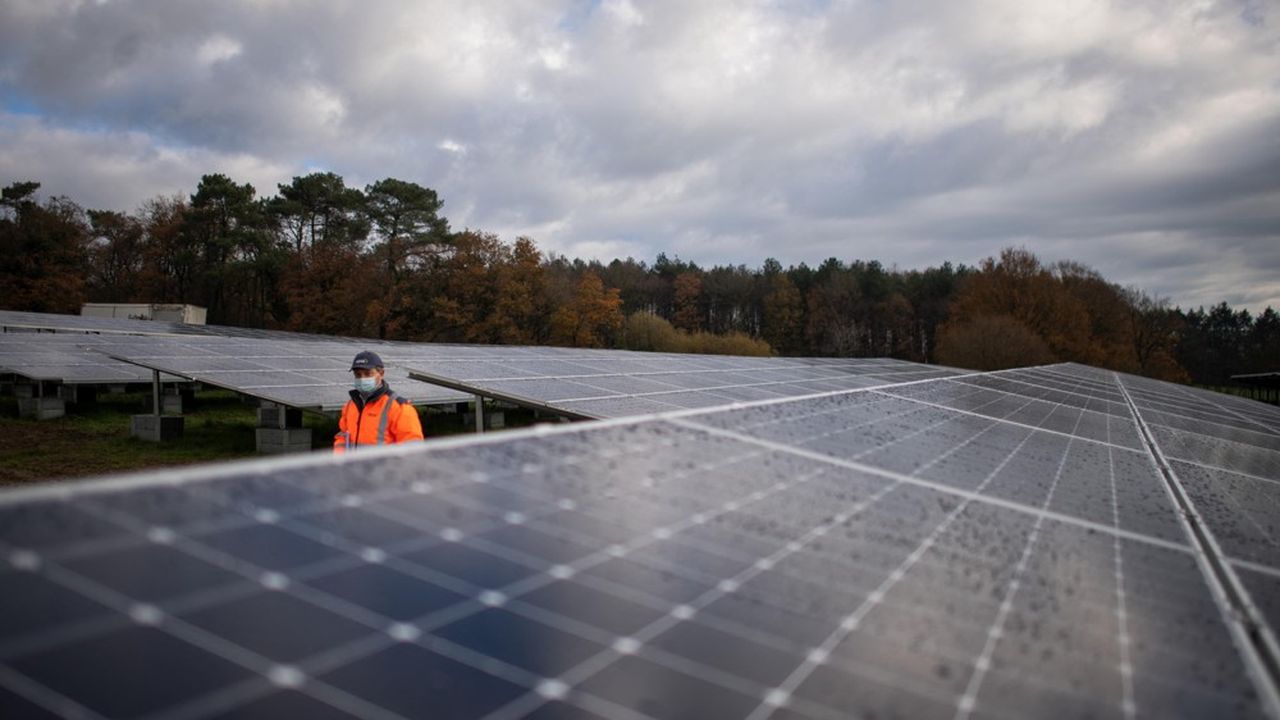 La centrale solaire de Guignen en Bretagne, dont la mise en service est prévue au printemps.