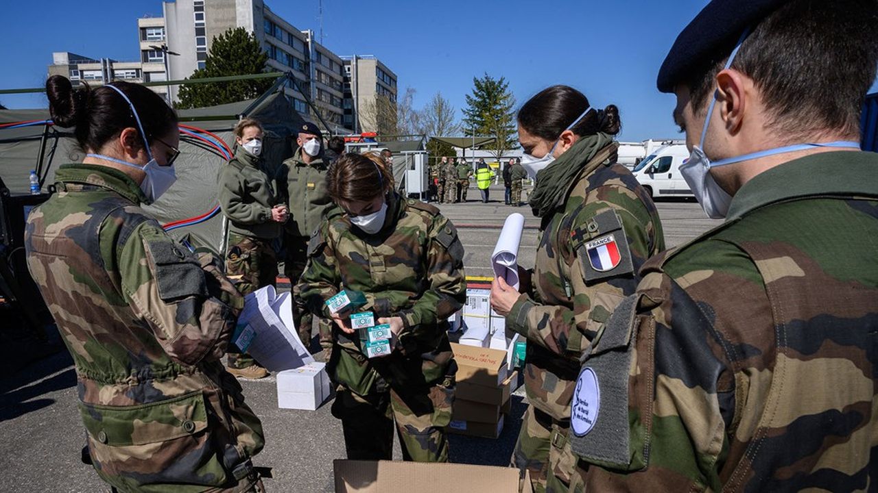 L'armée française avait installé un hôpital militaire en Alsace au printemps 2020.