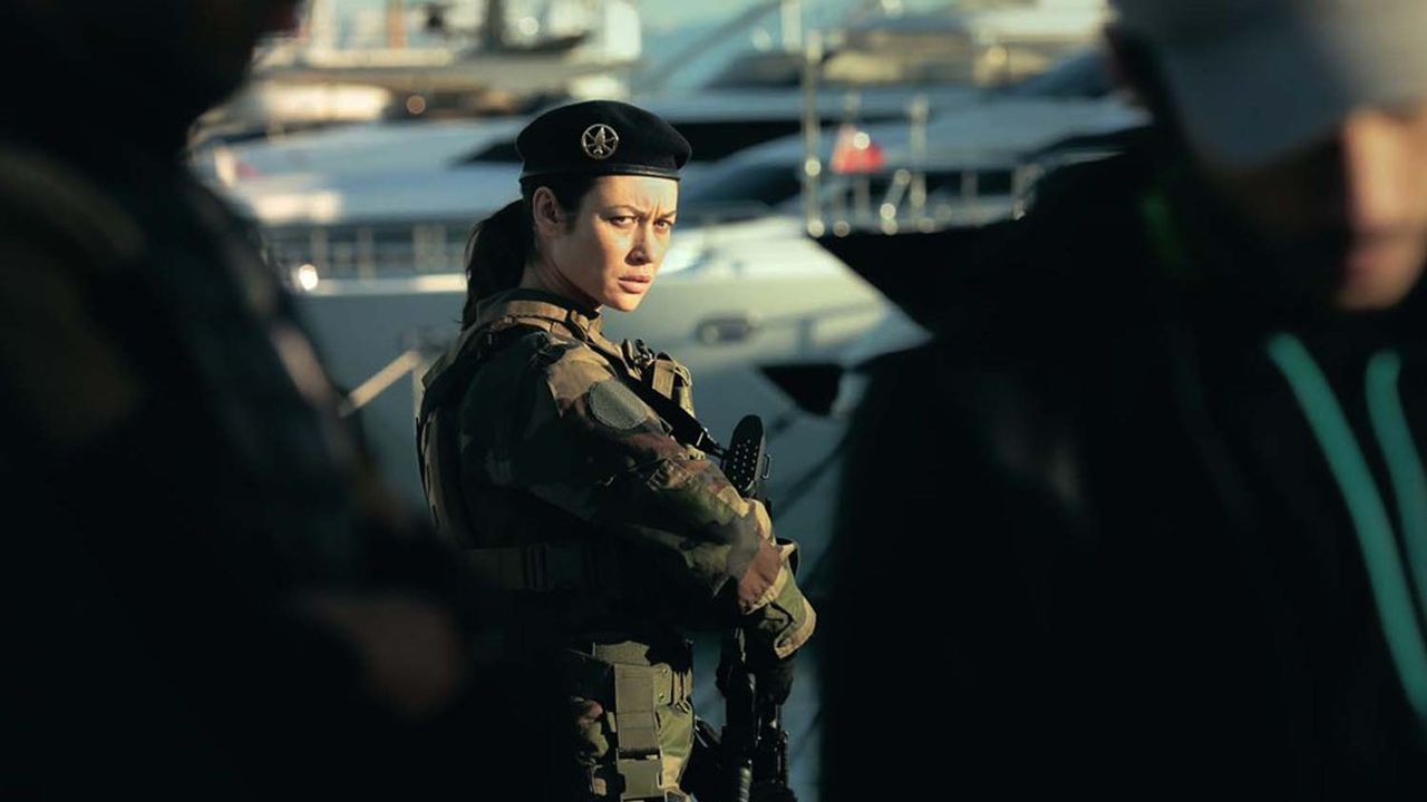 La star Olga Kurylenko, dans le rôle principal du film « Sentinelle ».