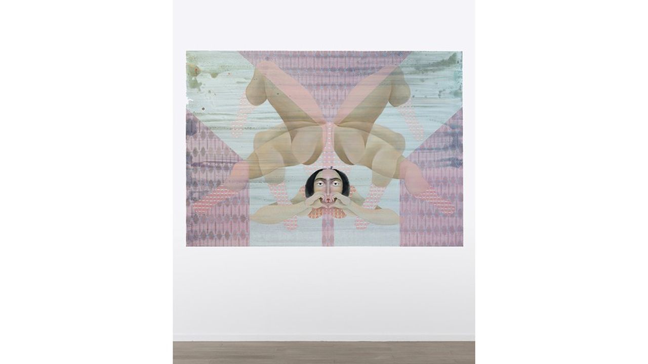 Hayv Kahraman, « Untitled », 2020, huile sur bois, 127 x 178 cm (détail)