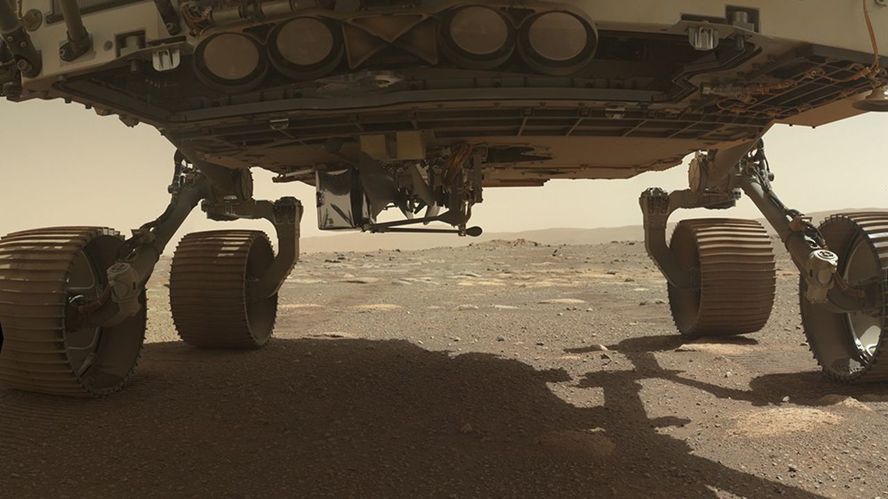 Le rover Perseverance, sur Mars, le 25 mars 2021.