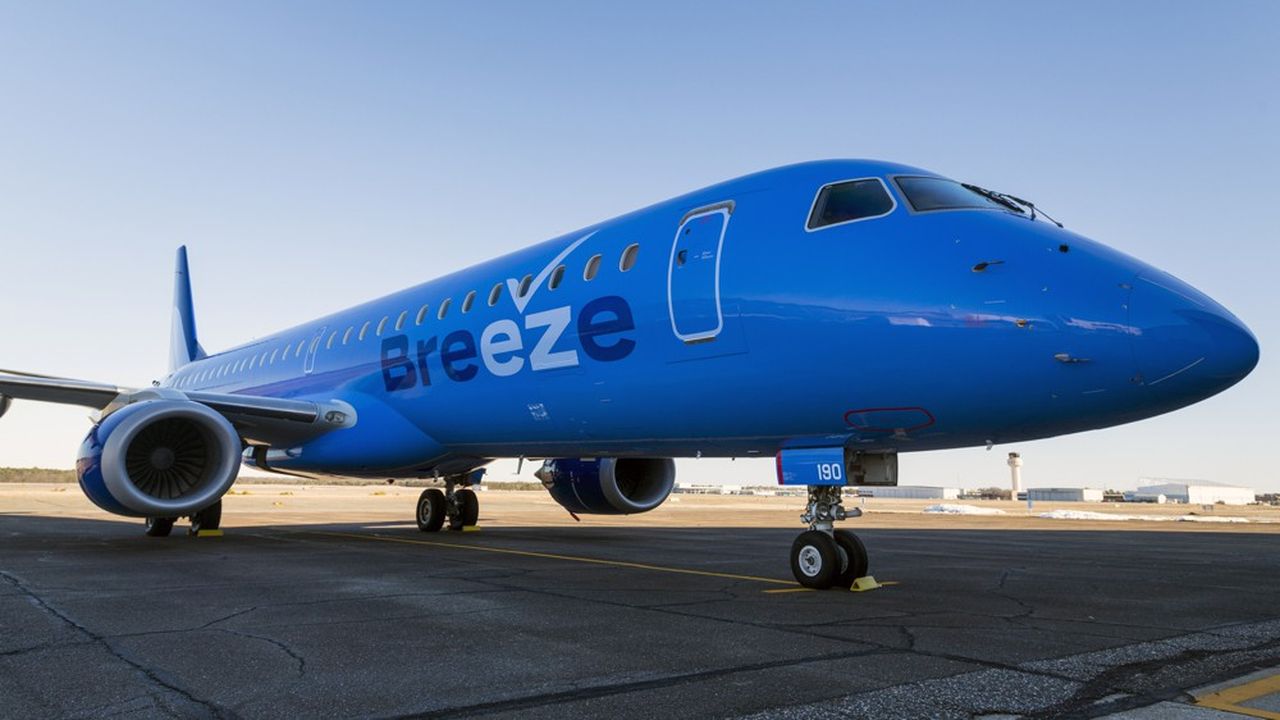 Breeze Airways débutera avec des Embraer 190, en attendant ses Airbus A220, à partir d'octobre.