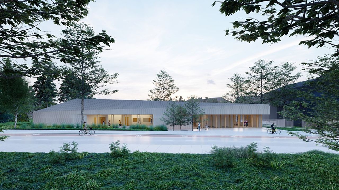 Le cabinet d'architectes NZI a conçu la Maison de la petite enfance de Vauréal (Val-d'Oise).
