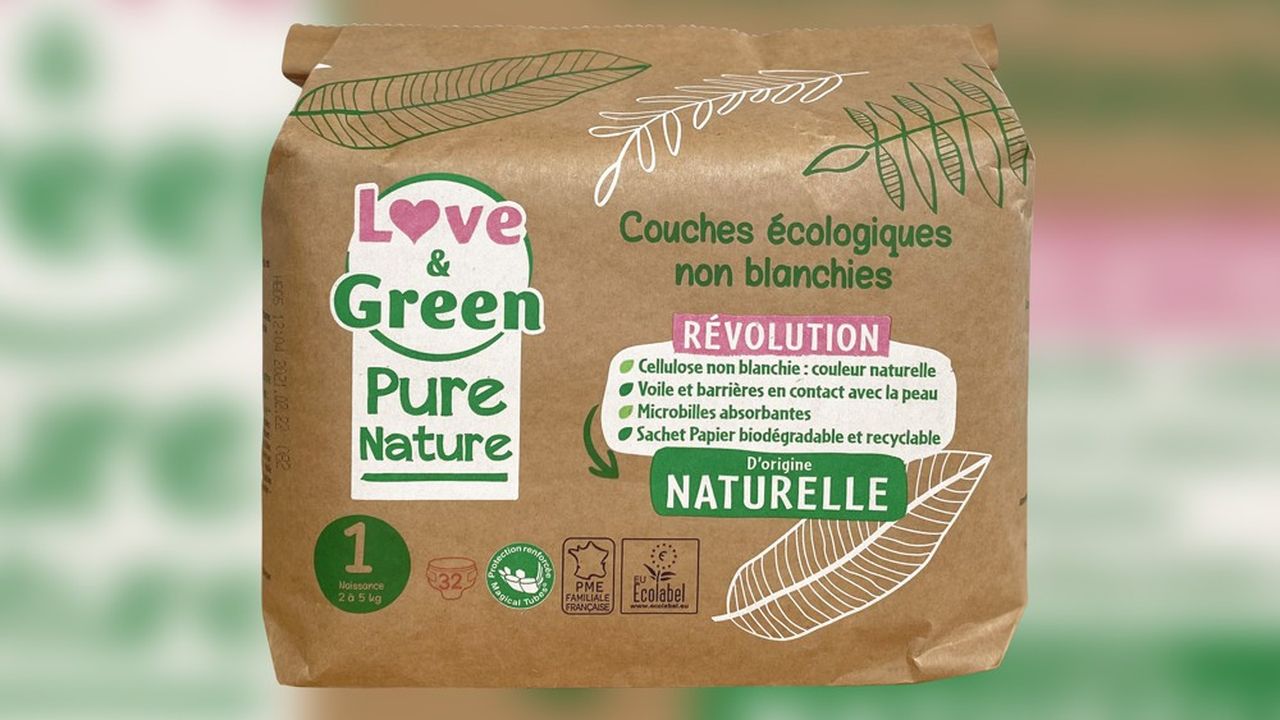 Avec sa nouvelle gamme de couches vendue dans des sachets en papier, Love Green entend se distinguer encore plus dans les rayons des grandes surfaces et partir à l'assaut des magasins bio.
