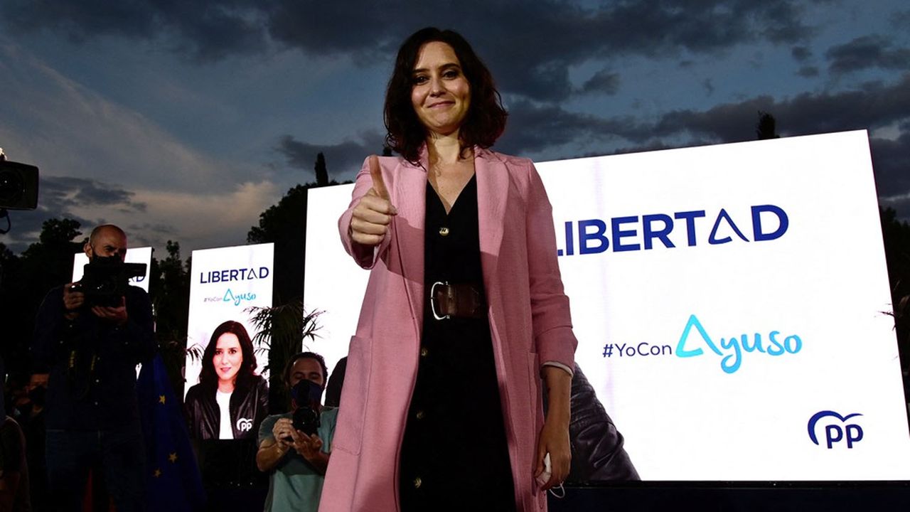 La présidente régionale sortante, Isabel Díaz Ayuso, a remporté 64 sièges sur 136 au parlement régional et totalise plus de 43% des voix.