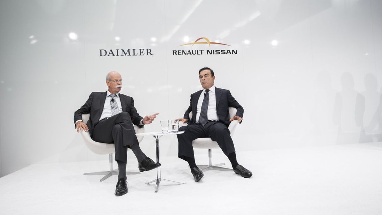 Dieter Zetsche et Carlos Ghosn, alors respectivement patrons de Daimler et de Renault-Nissan, avaient scellé en 2010 une vaste alliance stratégique.