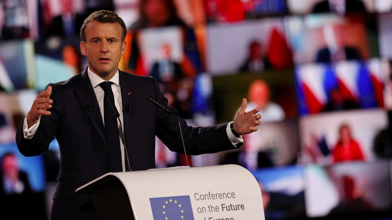 Le président français a prononcé son discours à Strasbourg ce dimanche 9 mai.