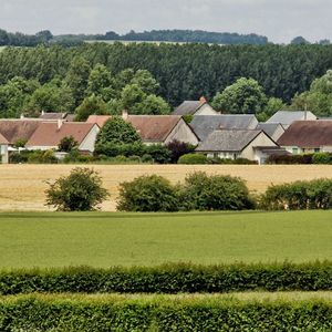 Lotissement de maisons individuelles dans le village de Couture sur Loir, dans le Loir et Cher, en juin 2019