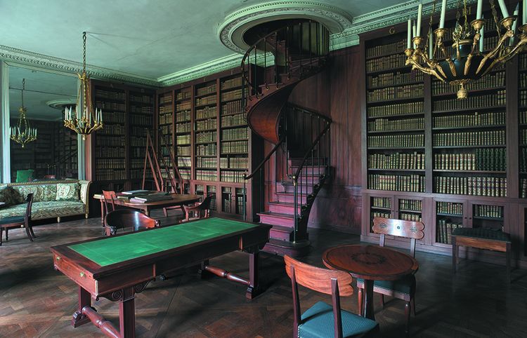 Bibliothèque de l'Empereur au château de Fontainebleau.