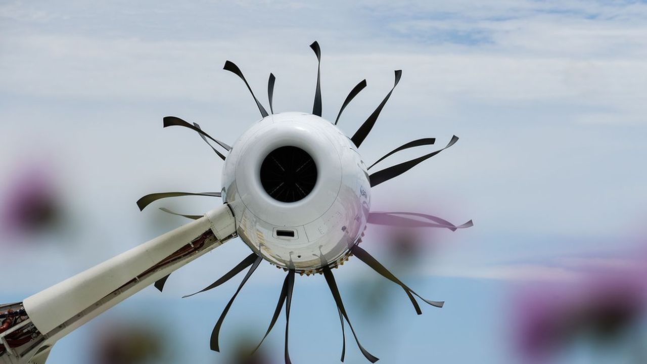Le turboréacteur Open Rotor illustre bien la priorité de Safran de décarboner le transport aérien.